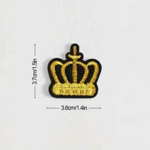 Parche bordado Royal Golden Crown para planchar 1 3/8 x 1 3/8 pulgadas - Imagen 1 de 5