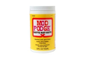 32oz MOD PODGE MATTE WATERBASED MATT GLUE ADHESIVE SEALER CRAFT  946ml - Picture 1 of 1