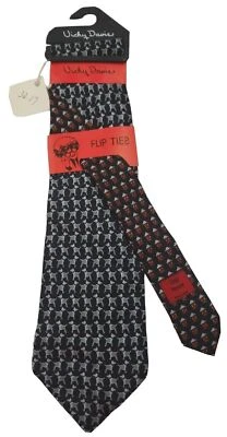 Corbata de diseñador Vicky Davis "DOG HOUSE" para hombre de seda con cuello abatible regalo divertido NUEVO Foto 1 de 4