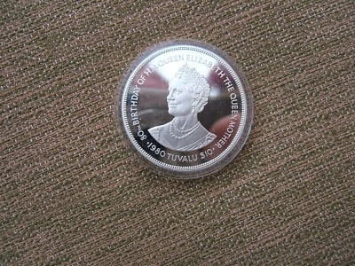 1980 TUVALU  SILVER PROOF $10  CROWN COIN.. - Image 1 of 4