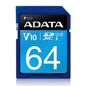 64GB AData Premier SDXC CL10 UHS-1 V10 Memory Card - Picture 1 of 2