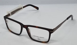 Glasses Frames New Fashion Eyeglasses Women Men Racing Green RG102 Brown - Picture 1 of 16