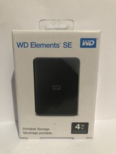 WD Western Digital Elements SE Portable Hard Drive - 4 TB, Black FREE DELIVERY