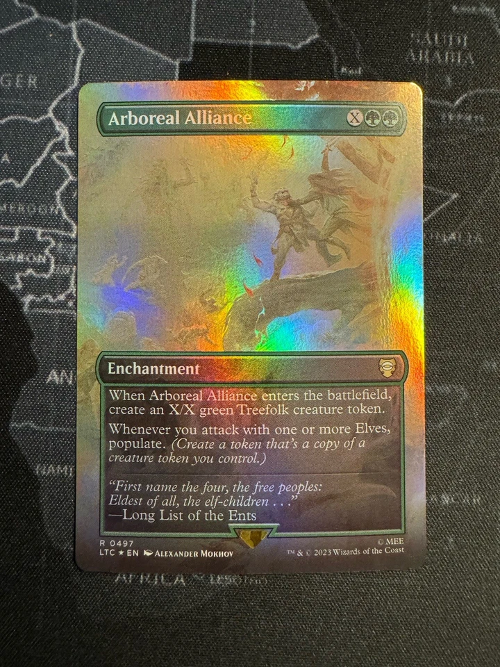Magic MTG Arboreal Alliance 497 FOIL Borderless Lord of the Rings NM+ - Image 1 of 1