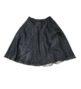 JBS Formal Midi Skirt Womens 24 Plus Black Organza Chiffon Layered Ruffle Fairy - Picture 1 of 10