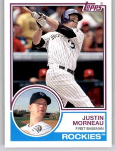 2015 Archives 1983 Design Justin Morneau Base Card MLB PWE RP Rockies #287 - Picture 1 of 2