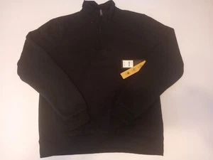 Lee Sweater Quarter Zip Men's M Medium Mock Neck Long Sleeve Black NWT - Picture 1 of 9