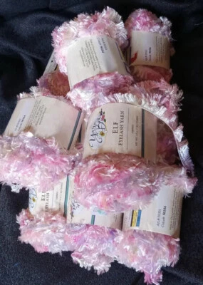 Yarn Bee Elf Brand Eyelash Yarn #90184 Cameo Lot Of 12 Skeins - Image 1 of 4