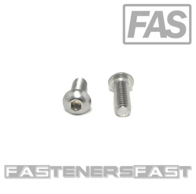 FAS (25) 3/8-16x1" Button Head Socket Cap Screw Stainless Steel Allen (25 PCS)