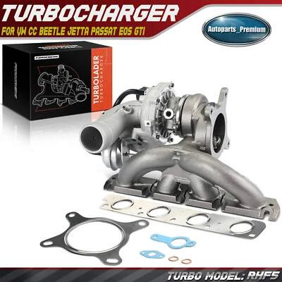 Turbo Turbocharger for Volkswagen CC Beetle Jetta Passat Eos GTI Audi A3 L4 2.0L - Image 1 of 4