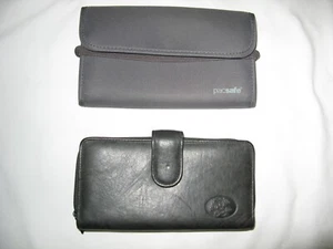 Ladies Wallets, Pacsafe RFID Wallet & Buxon Organizer Clutch Wallet - Picture 1 of 8