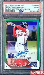 2023 MASATAKA YOSHIDA ROOKIE AUTOGRAPH GREEN TOPPS CHROME #RAMY PSA 9 SN 54/99 - Picture 1 of 2