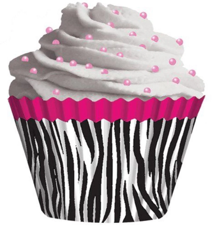 Cupcake Creations Pink Zebra Cupcake Holders, 2-Inch, 32 Count Standard - Image 1 of 1