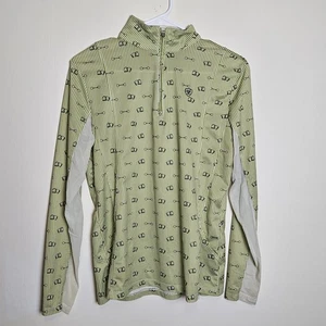 AriatTEK Heat Series Damen 1/4 Zip Sun Shirt Gr. S Grün Gestreift Bit Print... - Bild 1 von 6