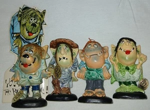 1960's Napco LOONEY GOONS SET WITH TAGS & GREETING CARD - Picture 1 of 16