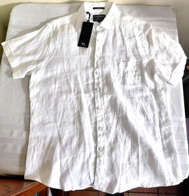 Rodd & Gunn Shirt Mens XL 100% LINEN White Sports Fit -Italian Woven Fabric NWT - Image 1 of 4