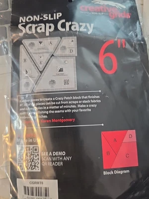 Creative Grids Scrap Crazy 6 Templates Set Quilt Ruler (CGRMT6) - Image 1 of 3