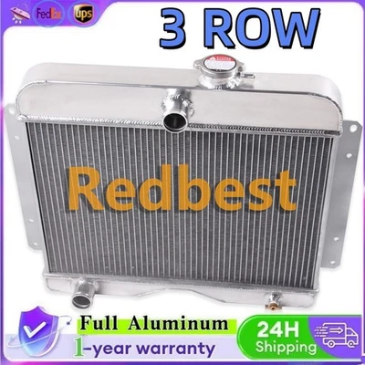 For Jeep 1949-1958 Willys /1956 JEEP 475 CJ Truck 3.7L MT 3Row Aluminum Radiator Foto 1 de 4
