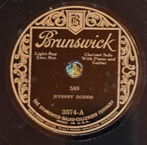 Bruns 3574 Johnny Dodds  SAN/Clarinet Wobble  78rpm jazz  E  1927 - Picture 1 of 4