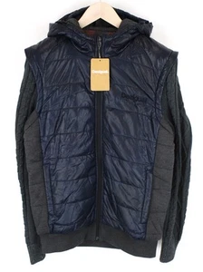 Desigual Arthur Uomo Grigio Navy Giacca S con Cappuccio Misto Cotone Foderato - Foto 1 di 18