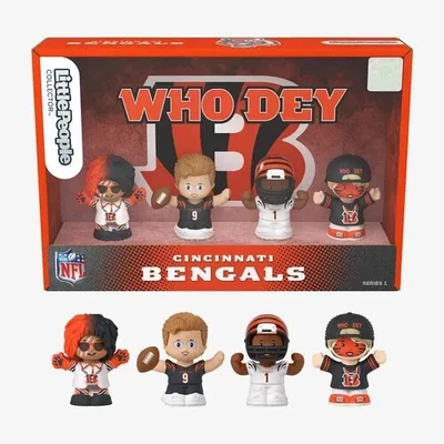 FISHER-PRICE Fisher Price Little People x NFL Collector Cincinnati Bengals Figure 4-Pack