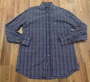 Paul & Shark Shirt Mens Extra Large Gingham Check Made In Italy Blue - Picture 1 of 10