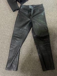 Vintage Vetter Leather Black Leather Motorcycle Pants Size 32 - Bild 1 von 7