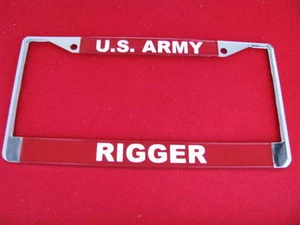 License Plate Frame-U.S. ARMY RIGGER-Chrome #811160 - Picture 1 of 1