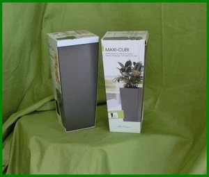 2 x(a 19,95€/St.) Lechuza Pflanzgefäß MAXI CUBI anthrazit Komplettset  - Bild 1 von 1