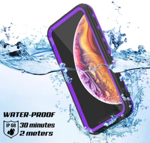 PunkCase KickStud Waterproof Case for iPhone XS / X Snowproof Shockproof Purple - Picture 1 of 6
