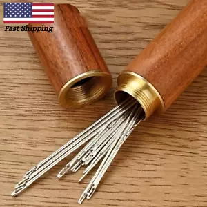 Blind Sewing Needle 30pc Stainless Steel Stitching Pins Embroidery Self Threader - Picture 1 of 10