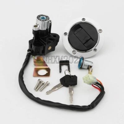 Juego de llaves de bloqueo de asiento con tapa de gas interruptor de encendido para SUZUKI GSXR750 GSXR600 (2004-2005) Foto 1 de 4