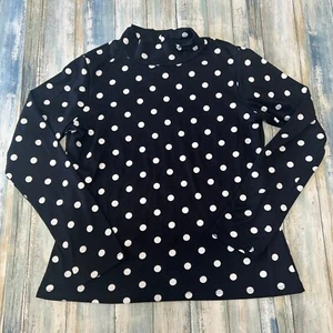 RetroLicious Retro Licious Damen Top Größe M Weiß Schwarz Punkte Langarm - Bild 1 von 7