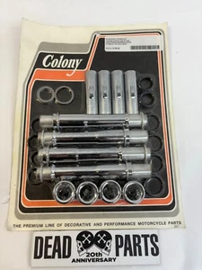 Harley NIP Colony Twin Cam chrome push rod tube cover kit set 3126-36 - Bild 1 von 3