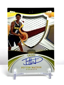 2022 Panini Crown Royal Rookie Silhouettes Auto # 1/3 Peyton Watson No. 117 - Picture 1 of 2