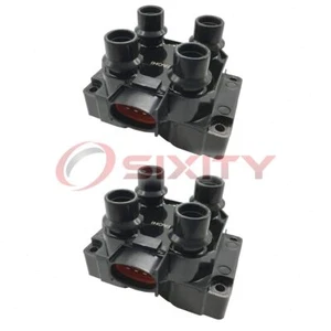 2 pc Hitachi Ignition Coils for 1997-1999 Ford F-150 4.6L V8 Spark Plug Wire fh - Picture 1 of 5