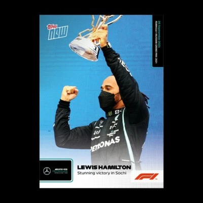Lewis Hamilton Mercedes 2021 Topps Now Formula 1 F1 Card #57 Victory in Russia - Image 1 of 2