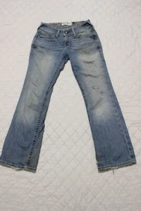 Ariat woman sz 28s denim blue distressed bootcut jeans - Picture 1 of 13