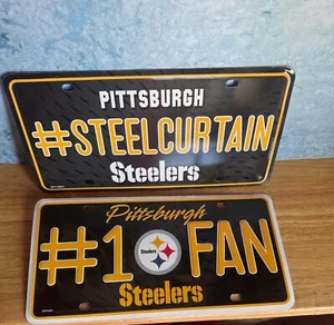 Pittsburgh Steelers #1 Fan Metal + Steel curtain License Plate, Licensed - USA - Picture 1 of 1