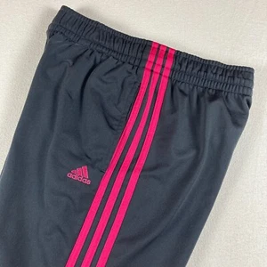 Adidas Track Pants Womens Small Black Pink 3 Stripes Soccer Training Athleisure - Picture 1 of 12