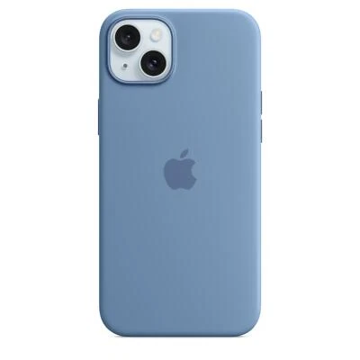 Funda/Funda Silicona Original/Oficial Apple iPhone 15 Plus - Azul Invierno - Nueva