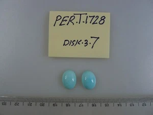 Persian Turquoise 100% Natural 2 Match Oval Cabochon 12.50 TCW - Picture 1 of 2