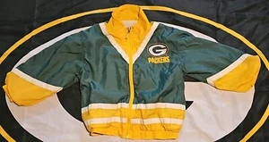 Vintage Green Bay Packers Jersey Jogging Track Suit Jacket Kids Size 6 Youth - Picture 1 of 9