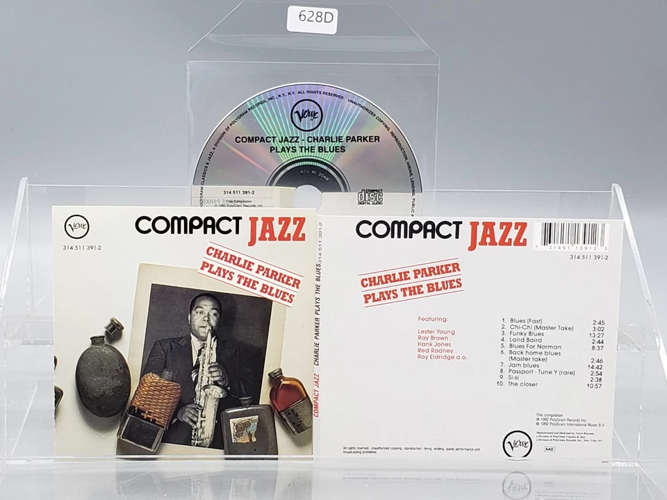 Compact Jazz: Charlie Parker Plays the Blues (CD) No Case No Tracking Foto 1 de 1