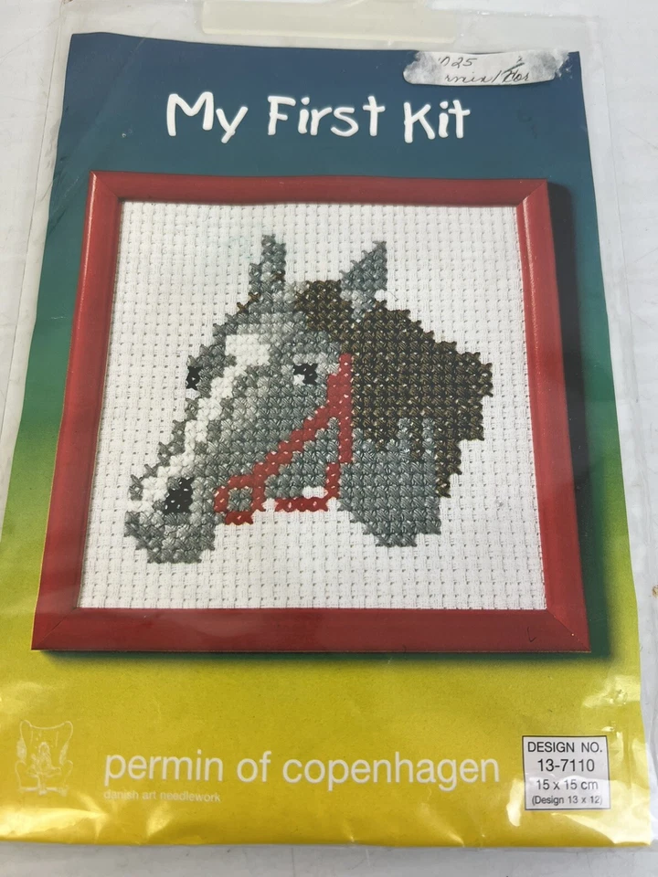 My First Kit Permin of Copenhagen Caballo Punto de Cruz 13 x 12 Aguja Danesa Foto 1 de 4