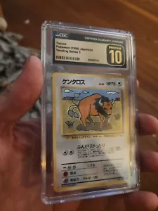 (POP 25) CGC PRISTINE 10 Tauros Pokemon Card Japanese Vending Series 3 128 - Picture 1 of 4