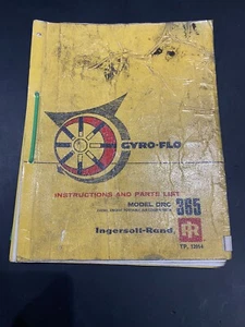 Ingersoll Rand DRC365 Air Compresseur Aube Modèle Instructions Pièces Liste - Imagen 1 de 8