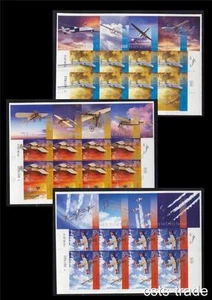 2013 100 años aviación en Eretz Israel Imperforate 3 hojas montado sin montar o nunca montado - Imagen 1 de 1