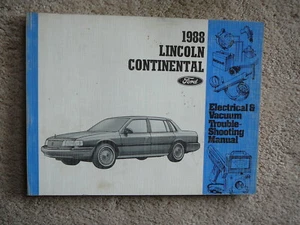 FORD 1988 LINCOLN CONTINENTAL ELECTRICAL & VACUUM TROUBLE SHOOTING MANUAL VG - Picture 1 of 2