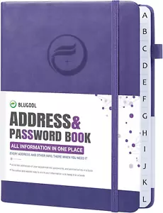 Address Book with Alphabetical Tabs, Hardcover Password Book, Address Organizer - Picture 1 of 11